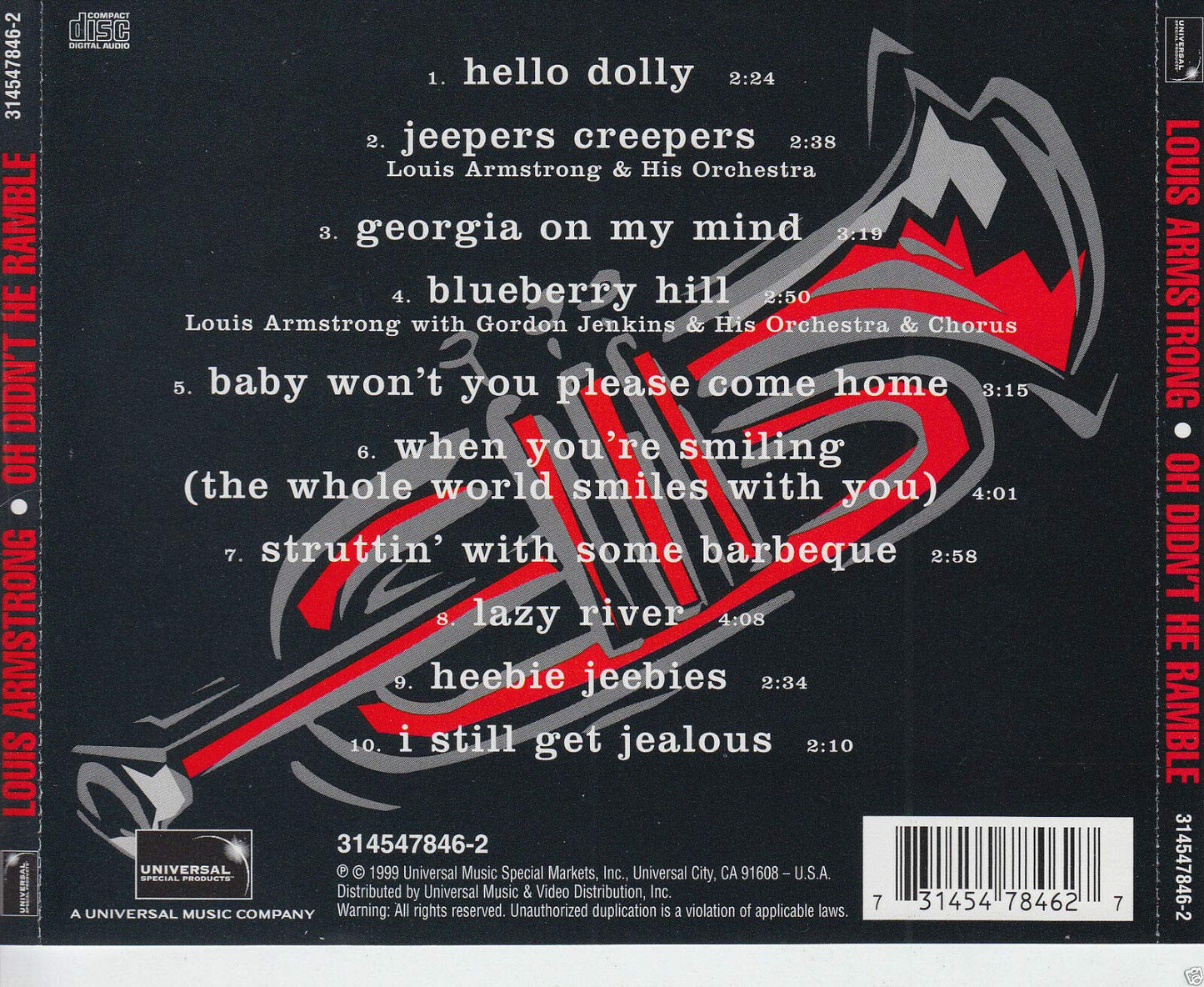 Armstrong, Louis / Oh Didn't He Ramble - CD (Used)