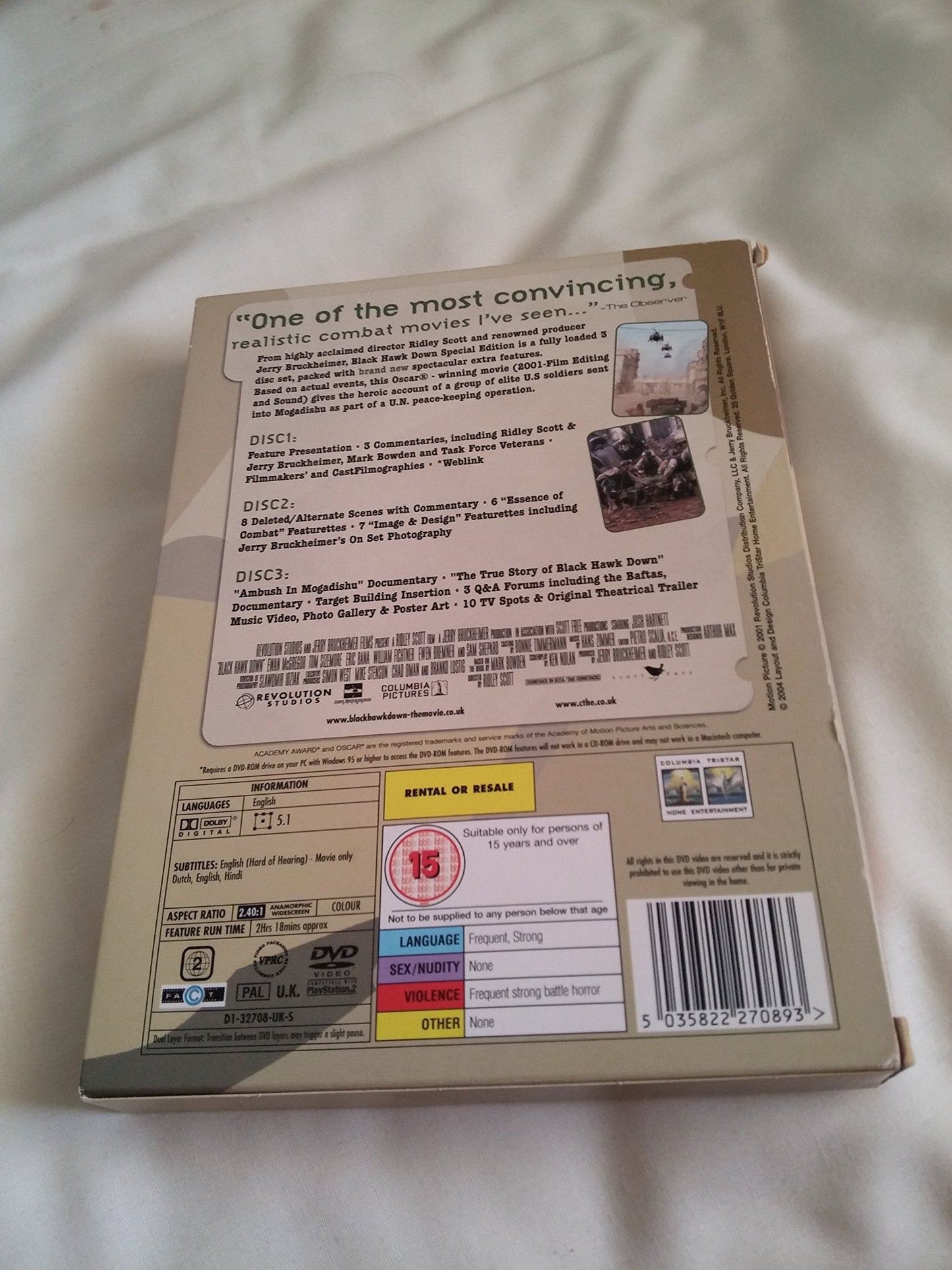 Black Hawk Down (3-Disc Special Edition) (PAL 2) - DVD (Used)