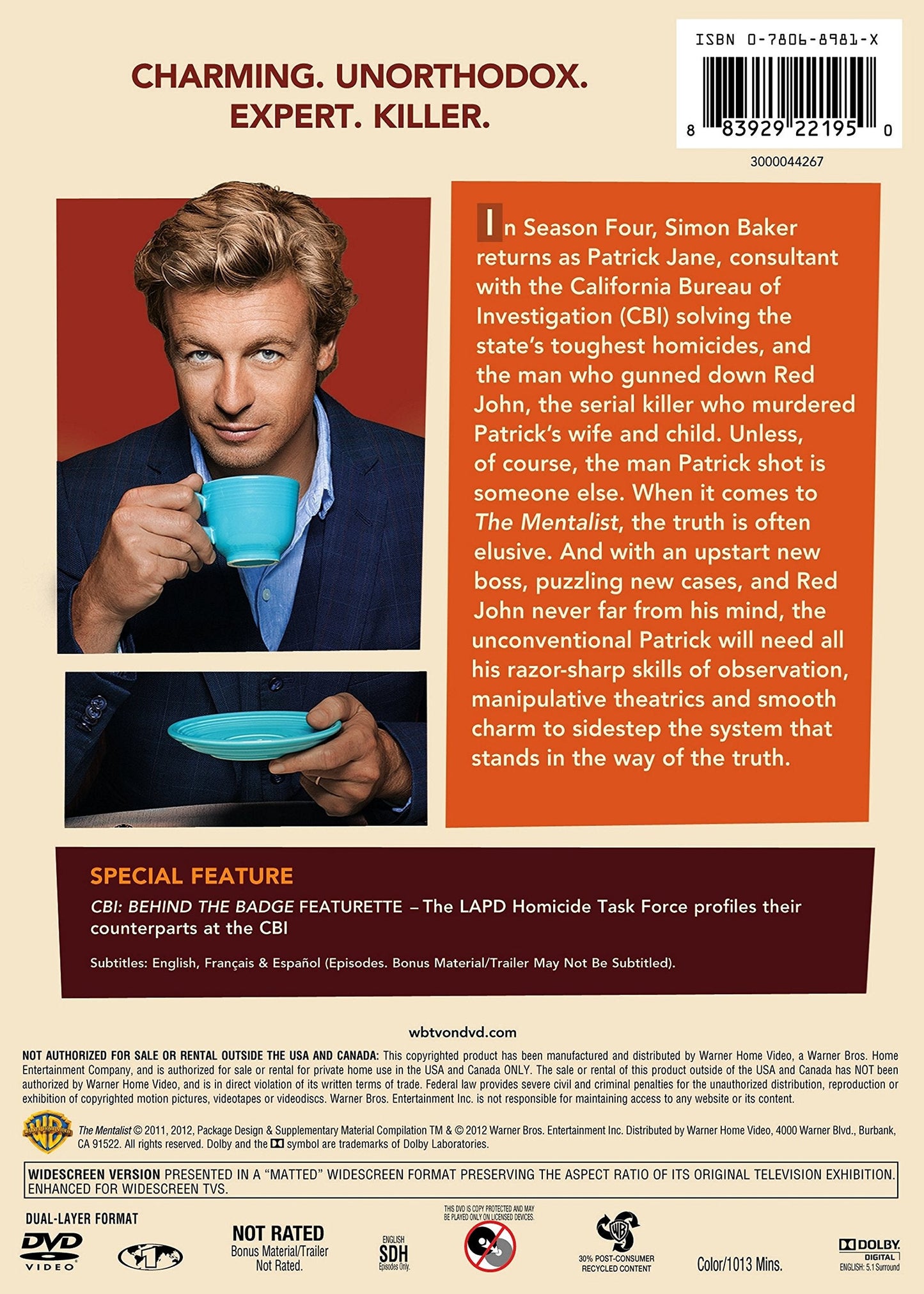 The Mentalist: The Complete Fourth Season (Sous-titres franais)