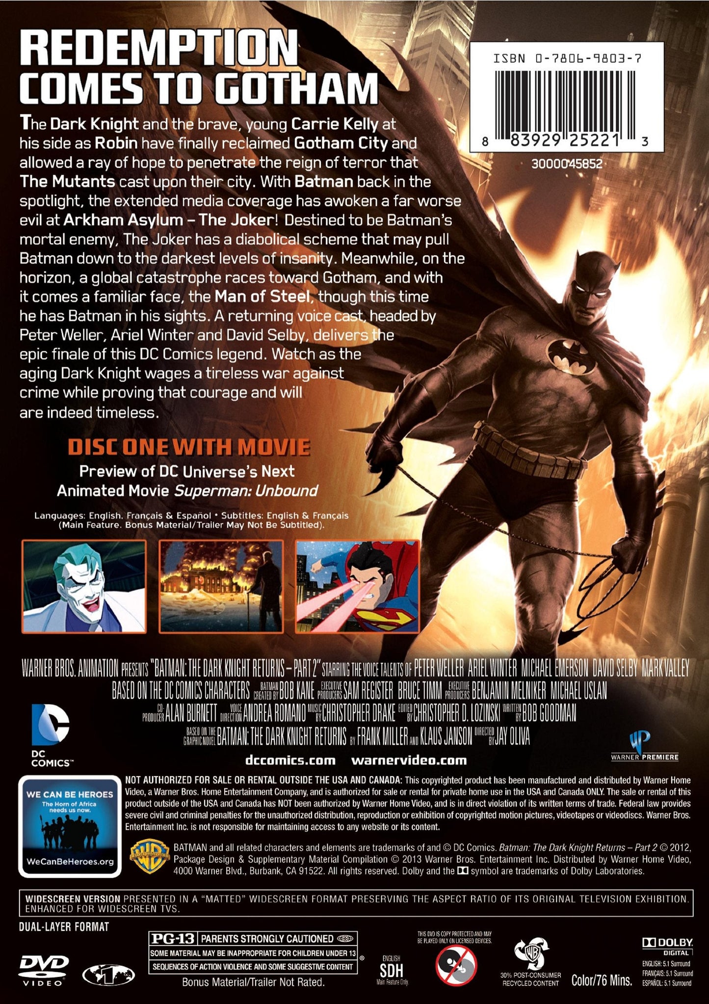 Batman: The Dark Knight Returns Part 2 - DVD (Used)
