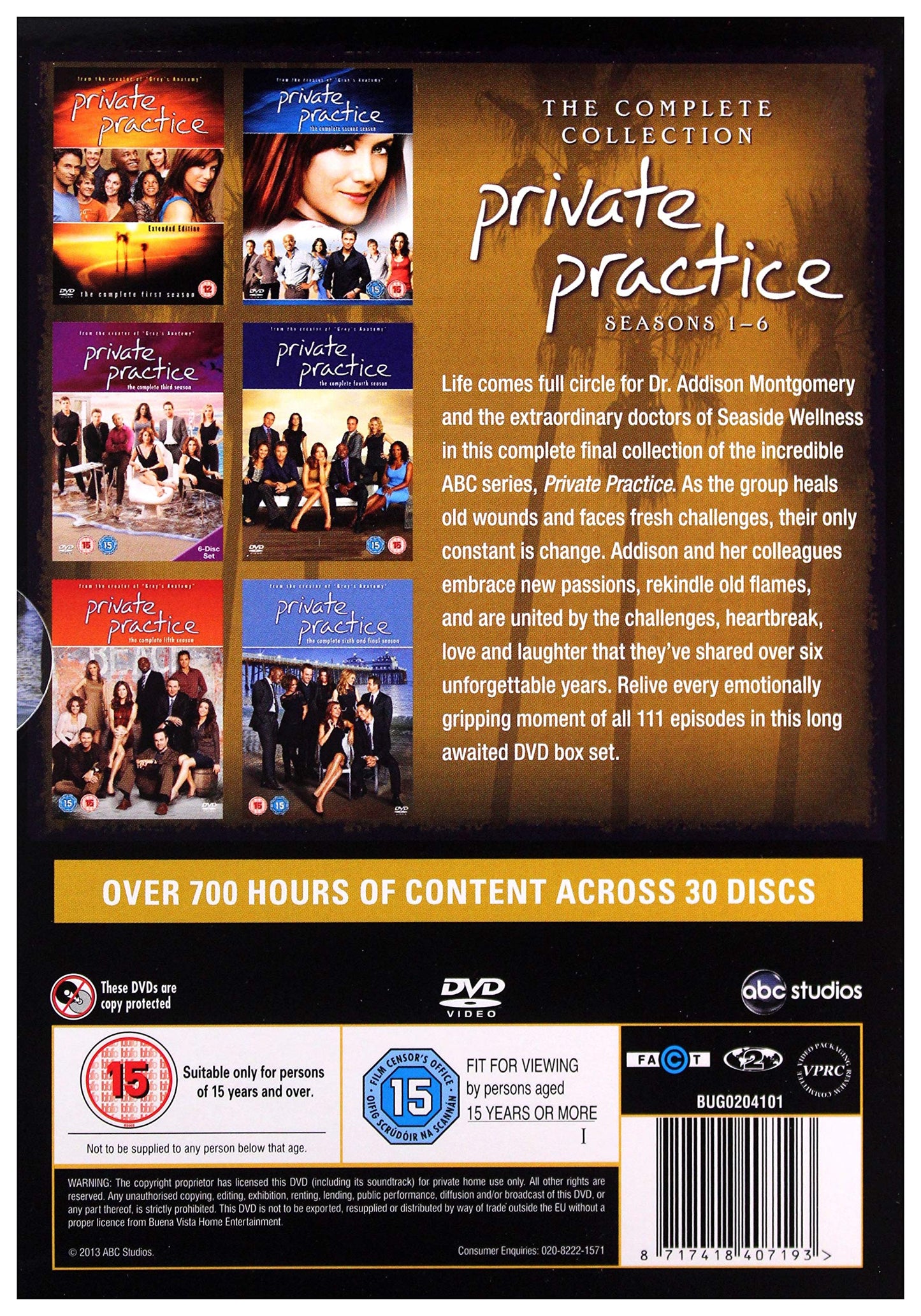 Private Practice: The Complete Collection (Seasons 1-6) (PAL) - DVD (Used)