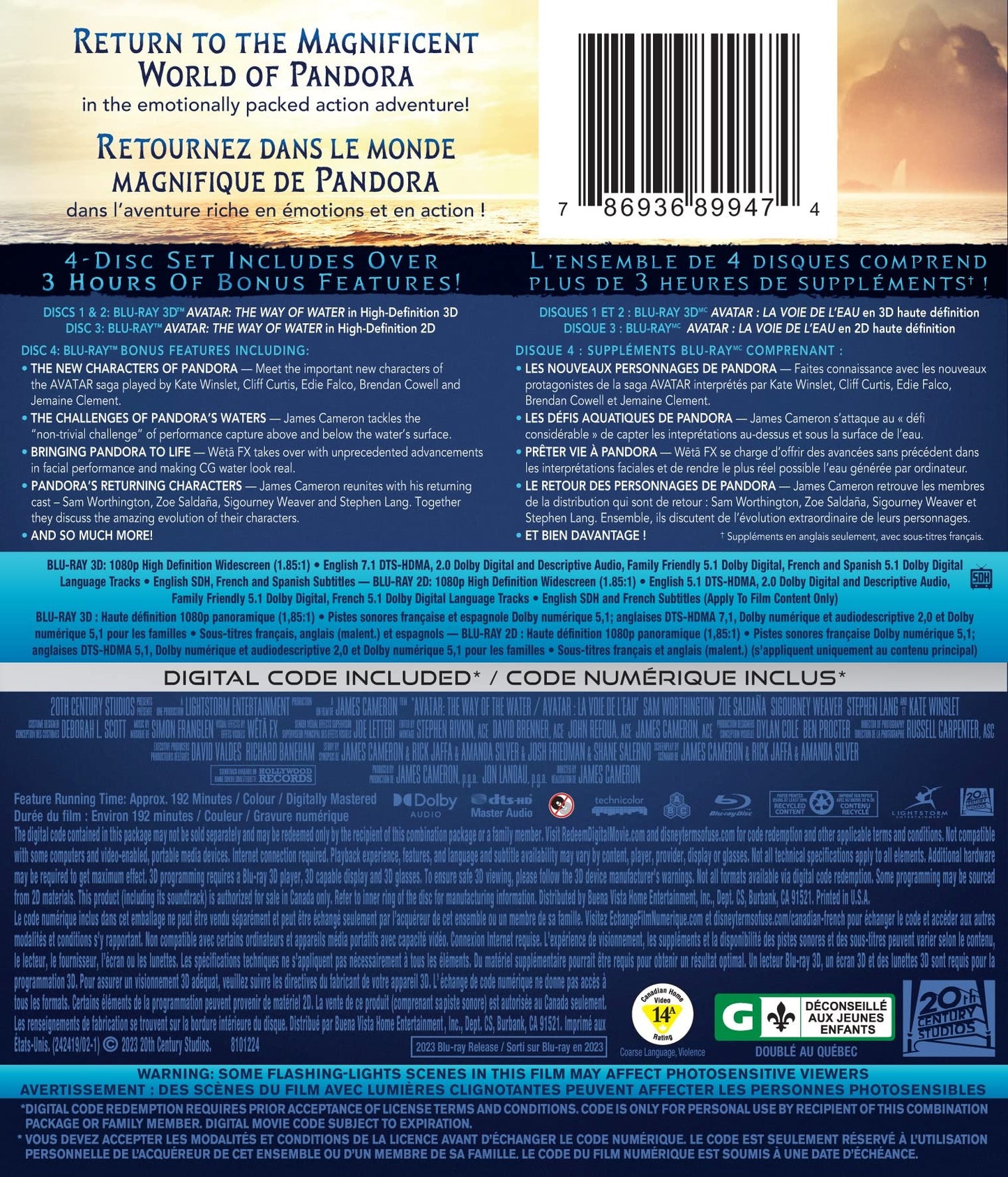 Avatar: The Way Of Water - Blu-Ray 3D/Blu-Ray