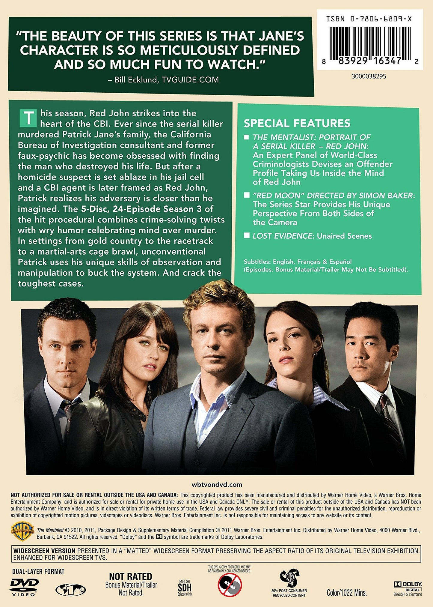 The Mentalist: The Complete Third Season