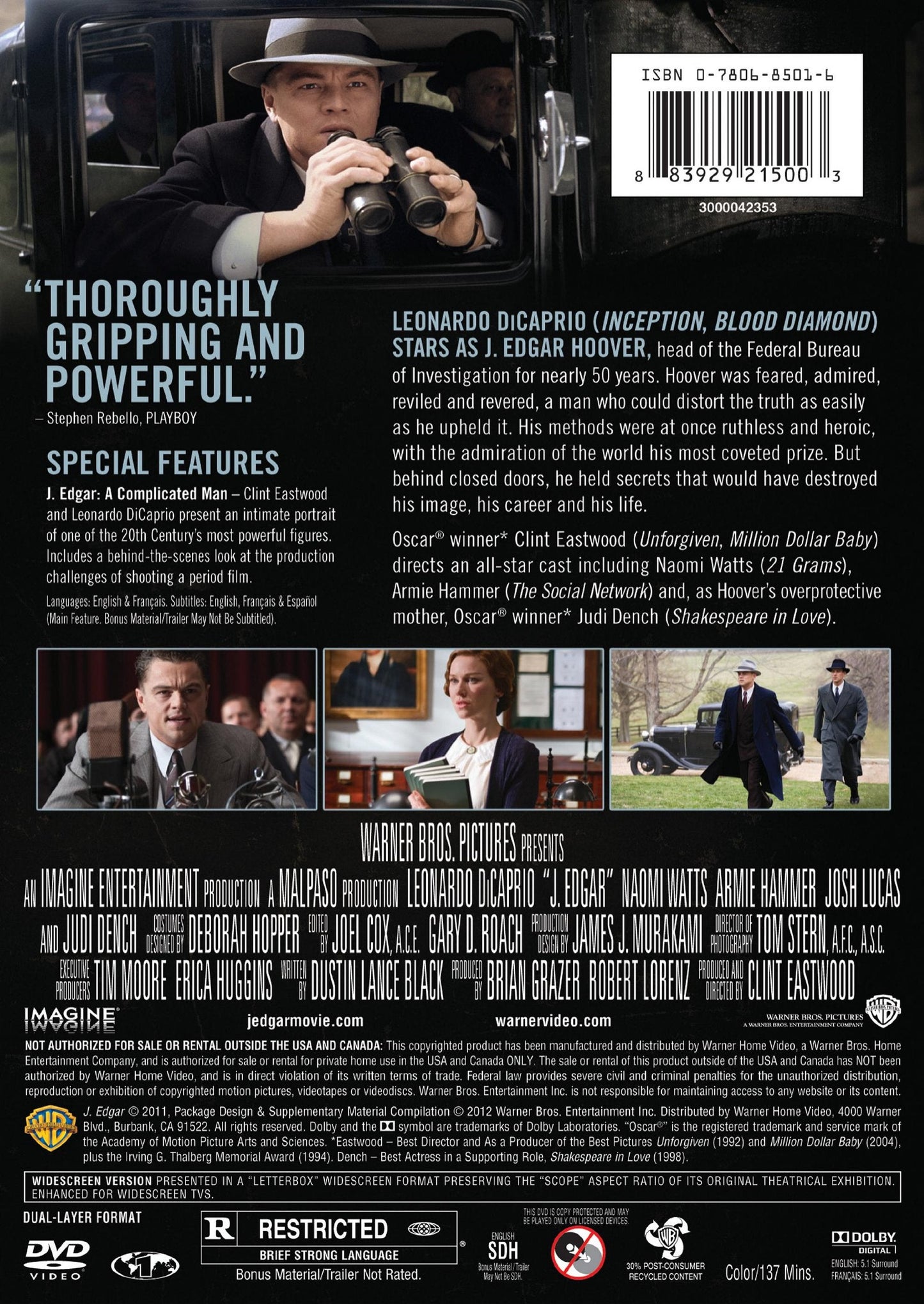 J. Edgar -DVD (Used)