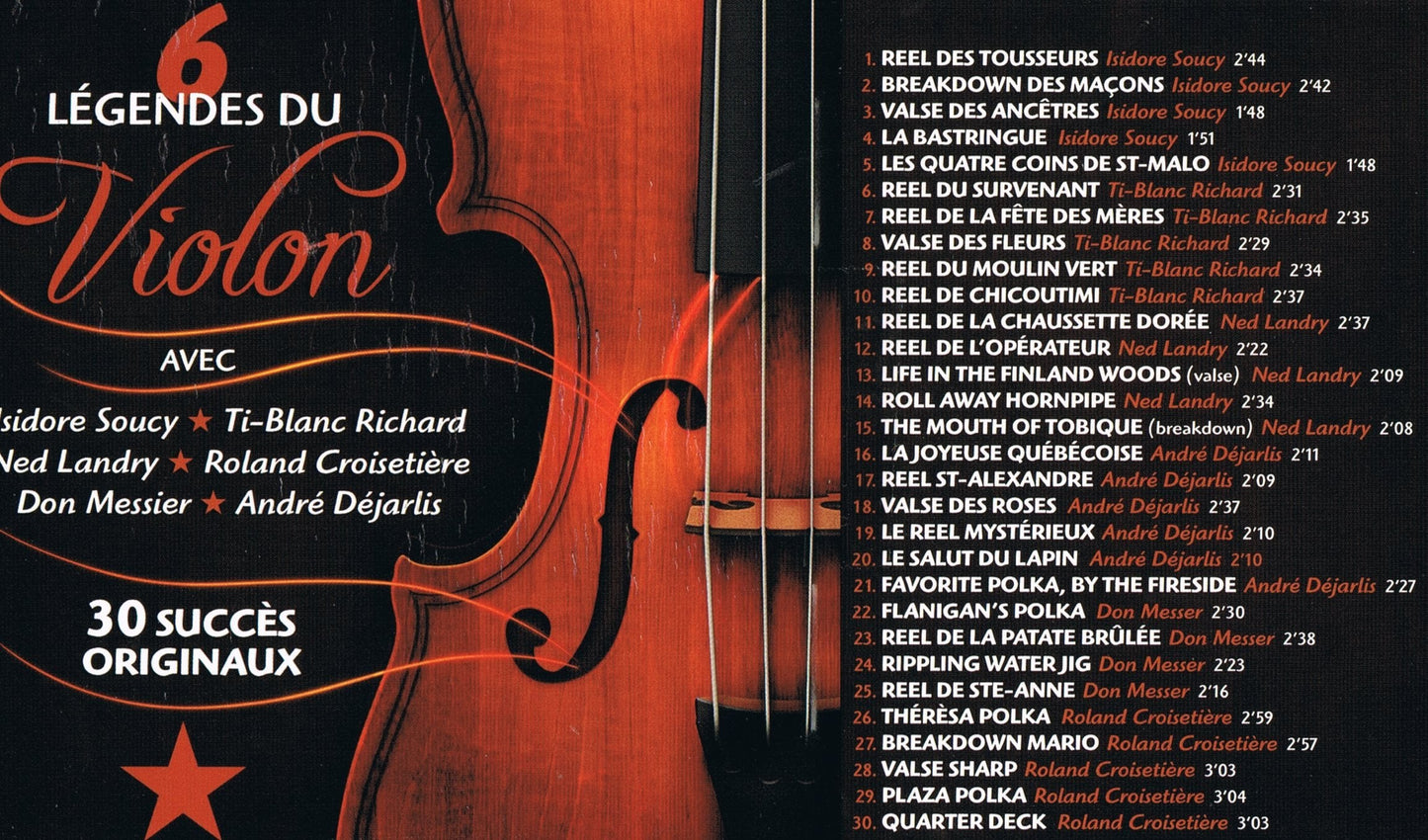 6 LÉGENDES DU VIOLON - 30 Succes Originaux (DGM Production)