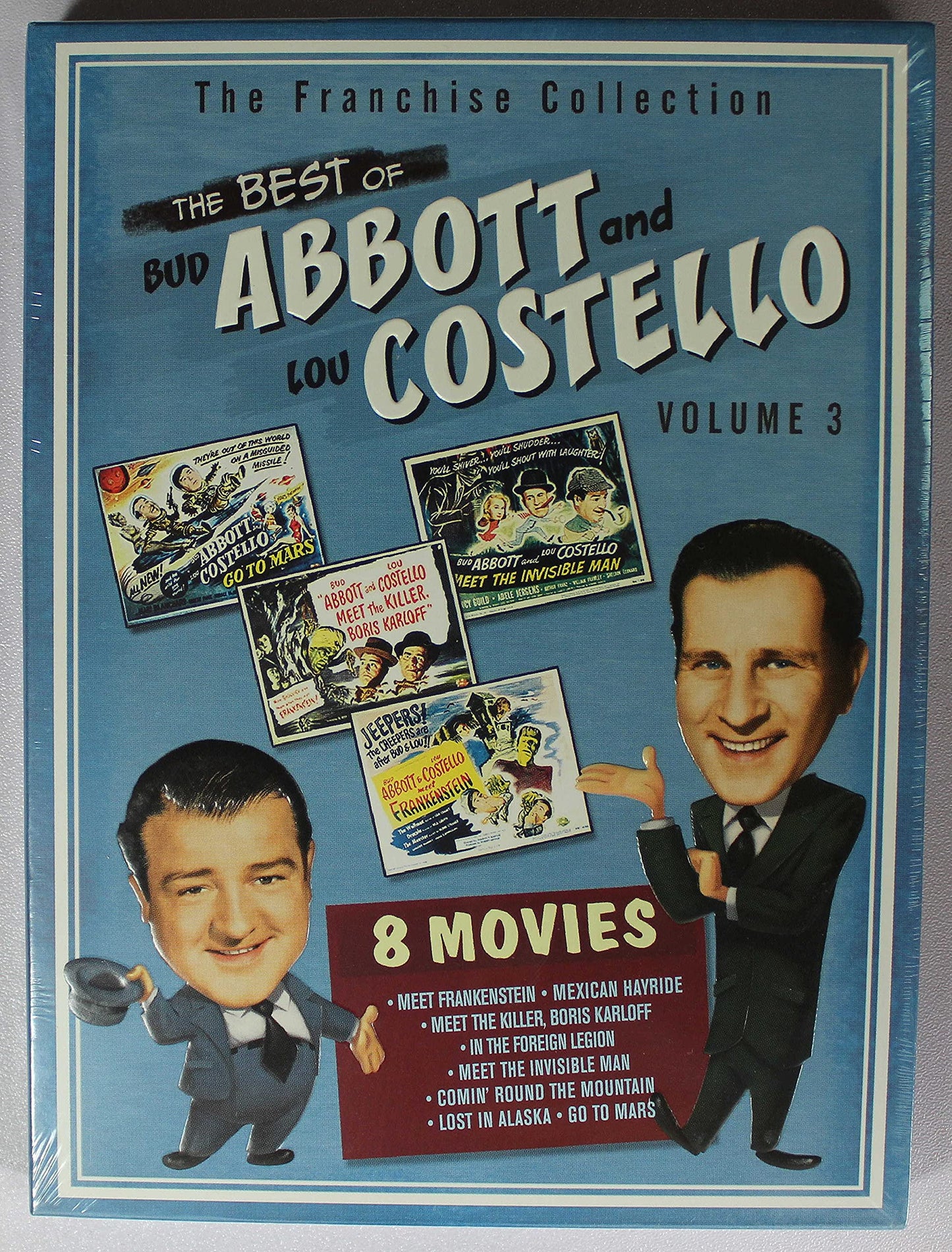 The Best of Abbott & Costello, Vol. 3 ( Go to Mars / In The Foreign Legion / Meet Frankenstein / Meet The Invisible Man / Meet The Killer / Comin' Round The Mountain / Lost In Alaska / Mexican Hayride (Sous-titres français)
