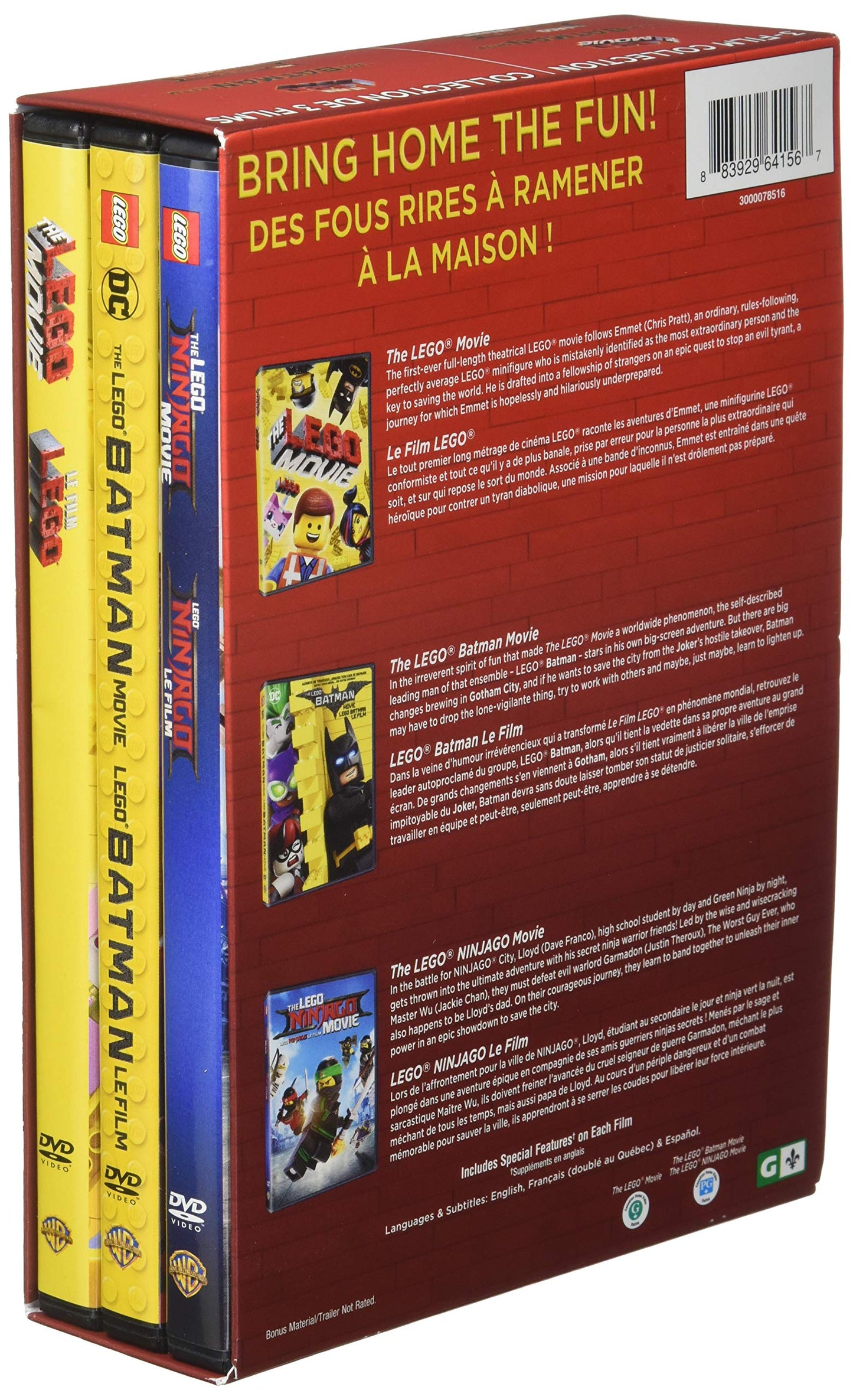 Lego 3-Film Collection, The (BIL/DVD)