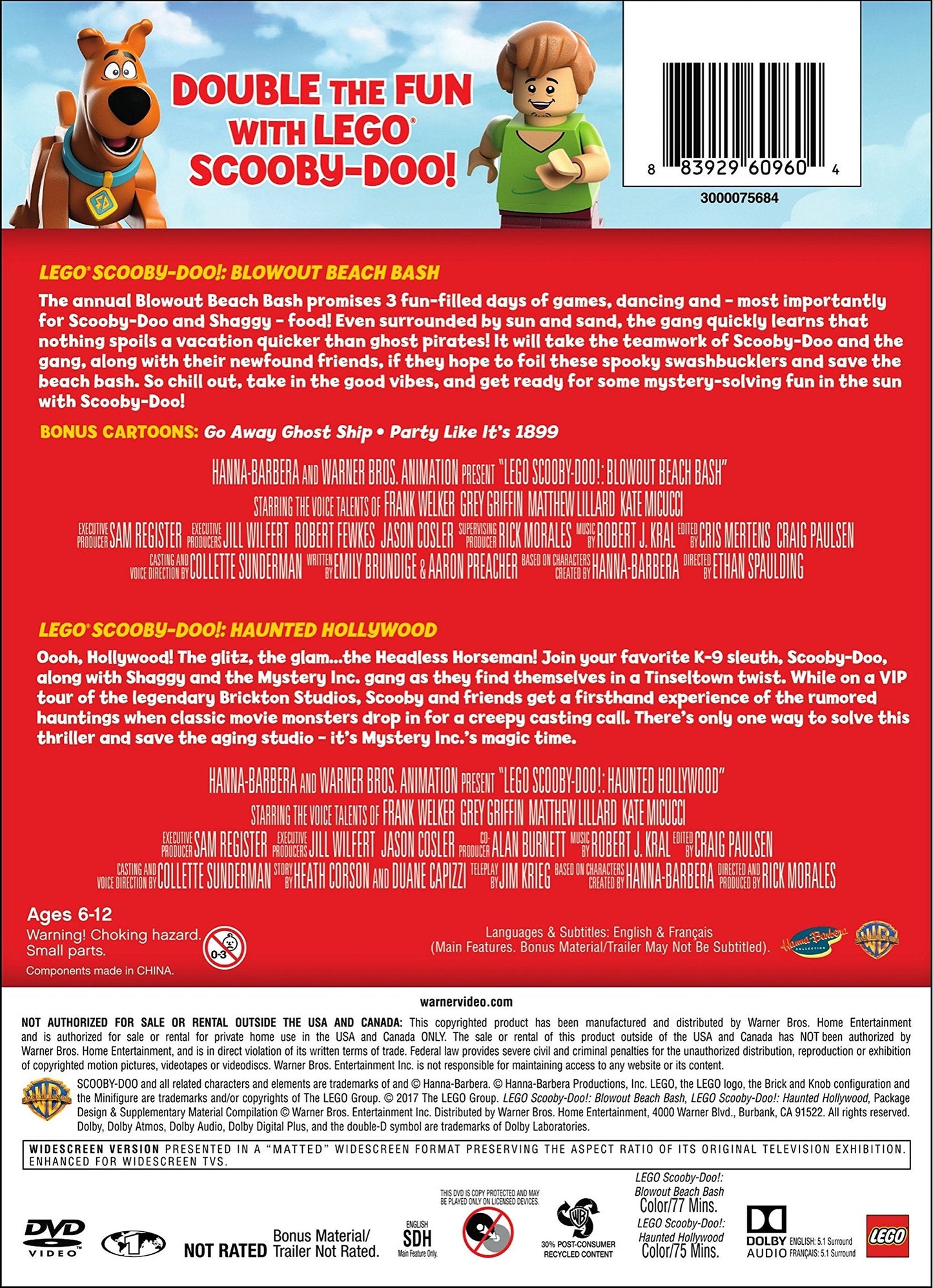 Lego Scooby / Haunted Hollywood + Blowout Beach Bash - DVD