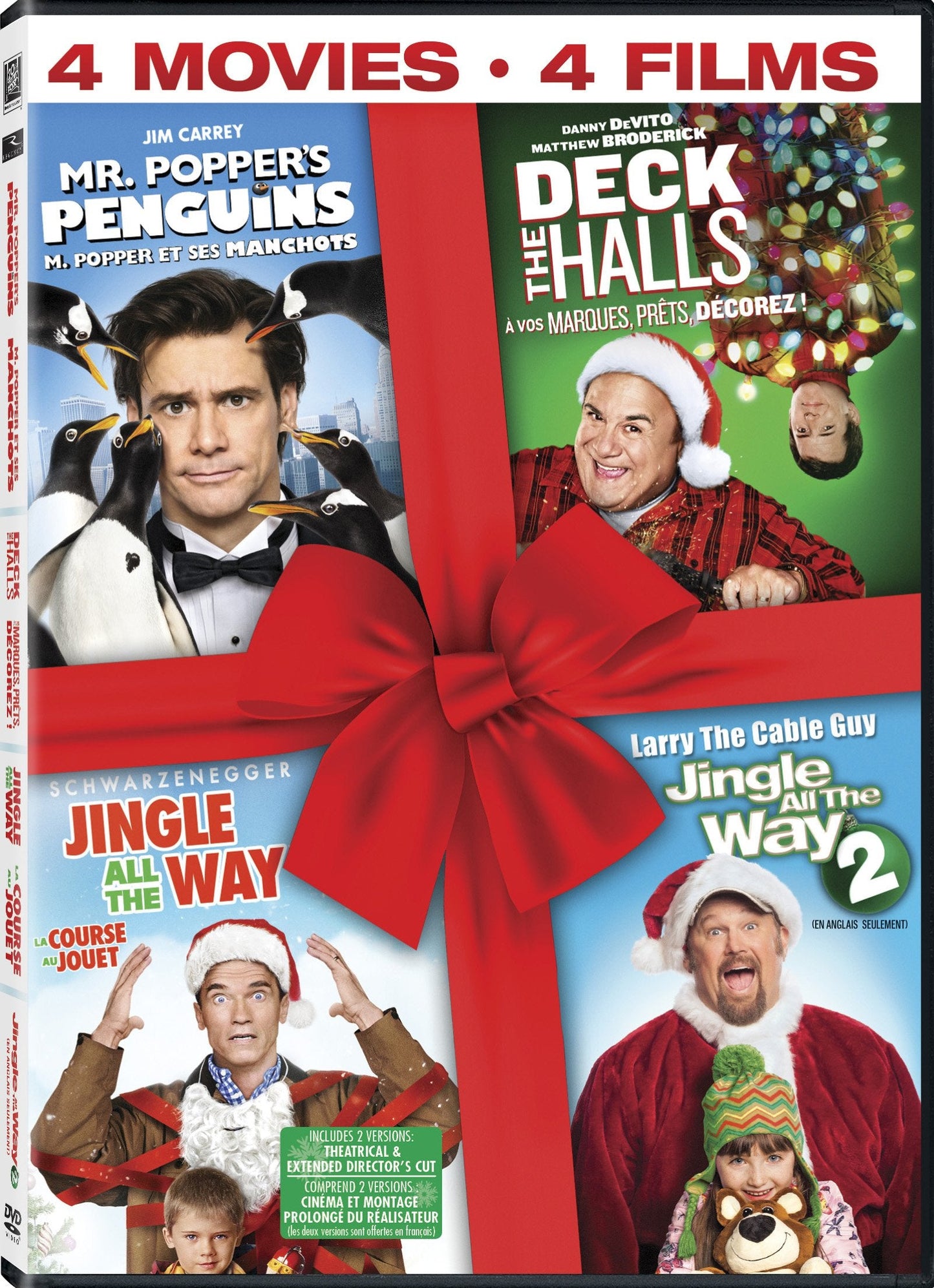Jingle All The Way / Deck The Halls / Mr. Popper's Penguins / Jingle All The Way 2 - Quad Feature (Bilingual)