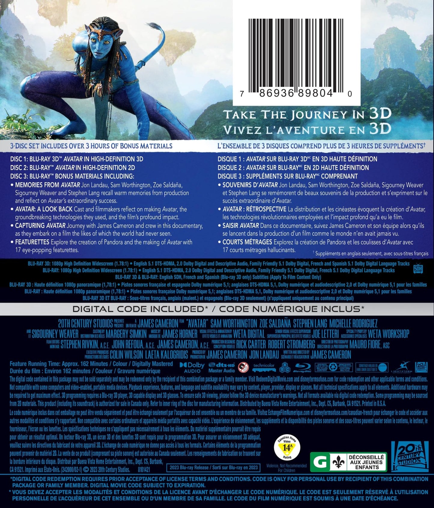 Avatar - Blu-Ray 3D/Blu-Ray