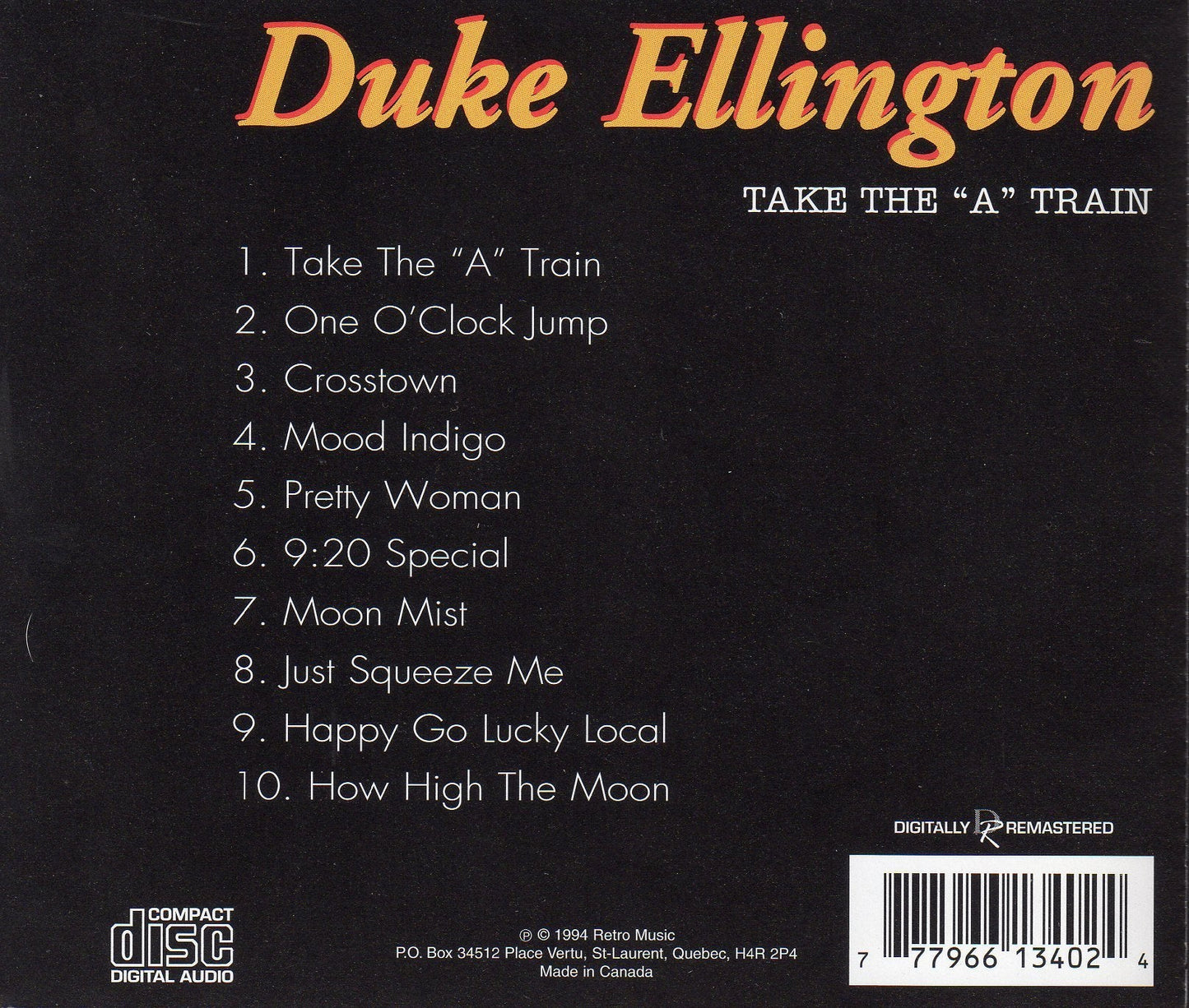 Duke Ellington / Take the "A" Train - CD (Used)