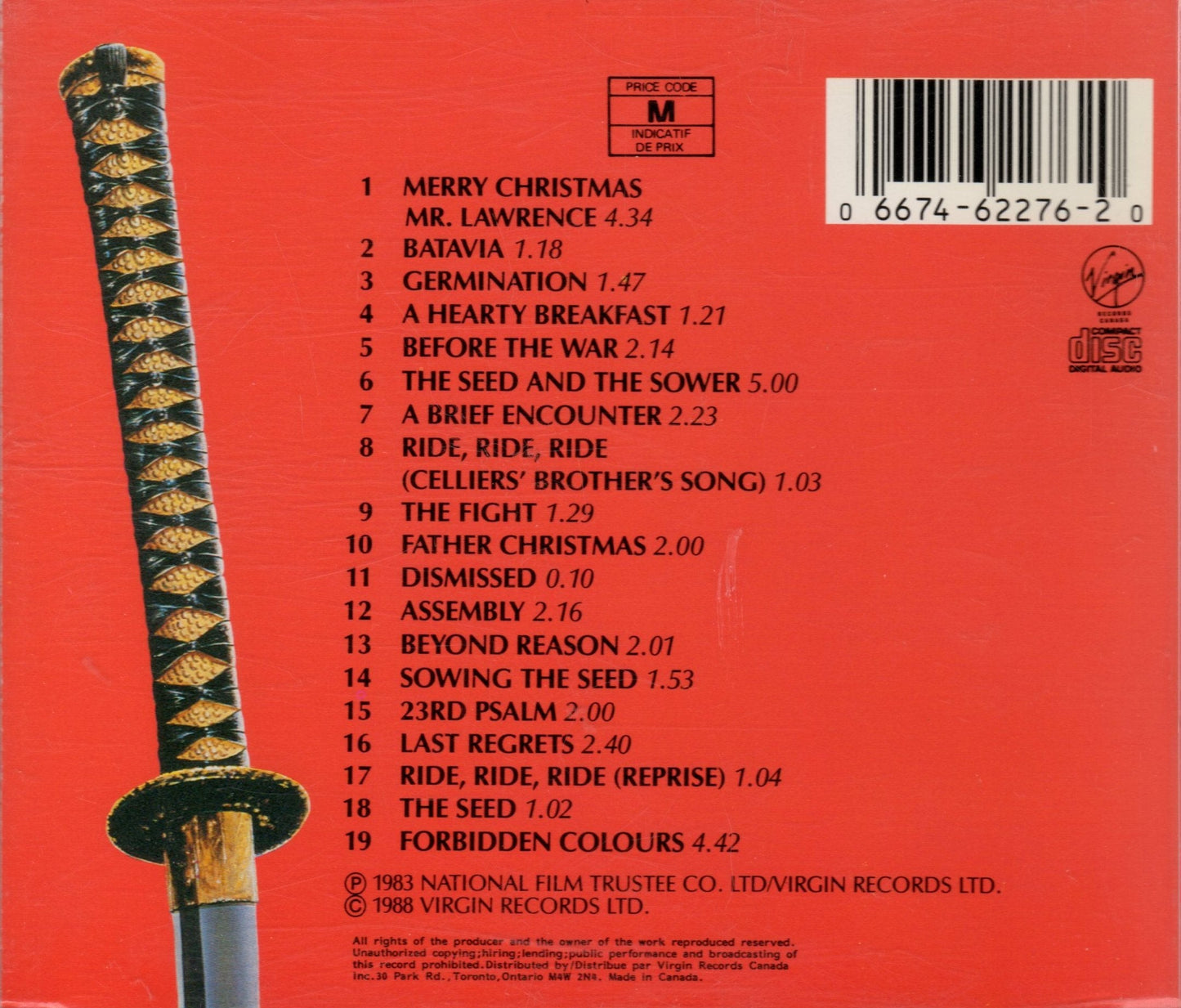Merry Christmas Mr. Lawrence - Soundtrack From The Motion Picture