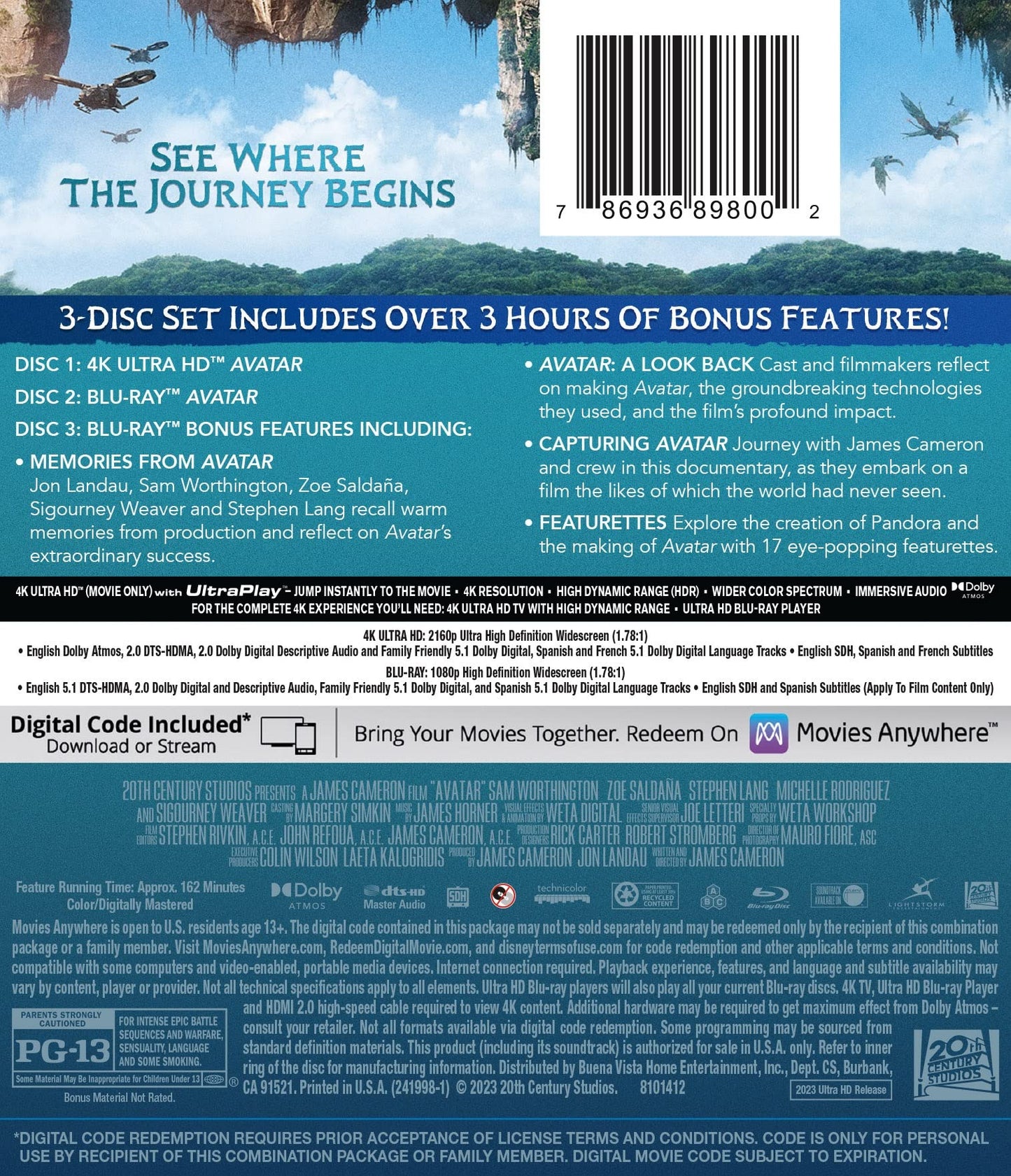 Avatar - 4K/Blu-Ray (Used)