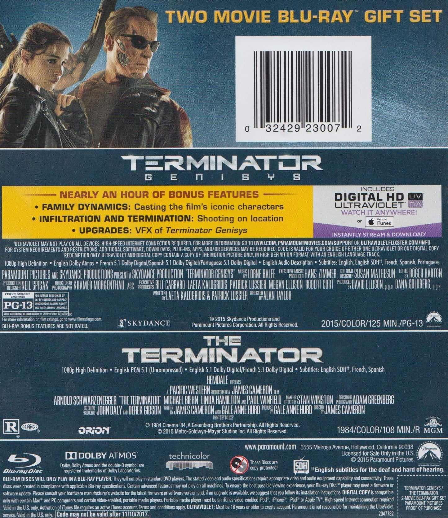 Terminator Blu Ray Gift Set Terminator Genisys + The Terminator - Blu-Ray (Used)
