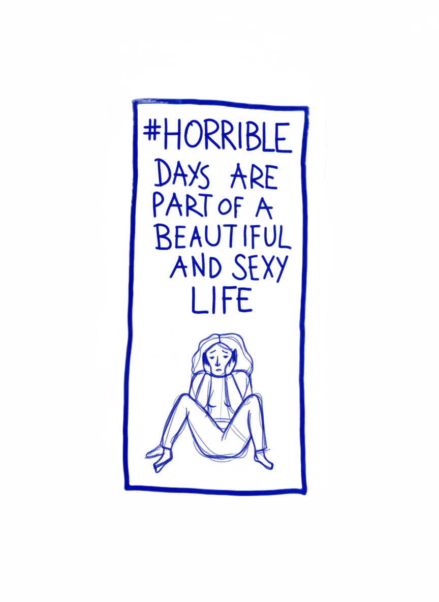 Horrible Days Sticker - Blue