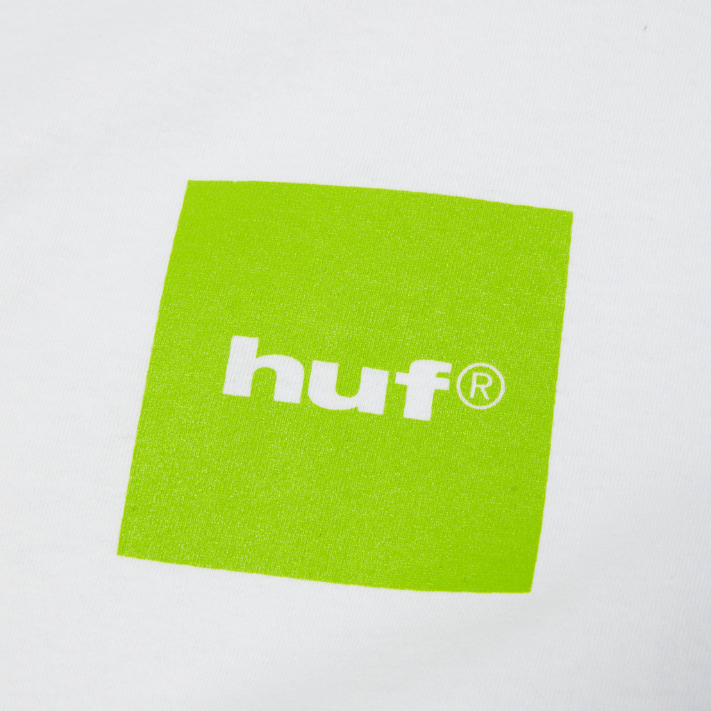 HUF '89 Box Logo' Tee - White/Lime Green