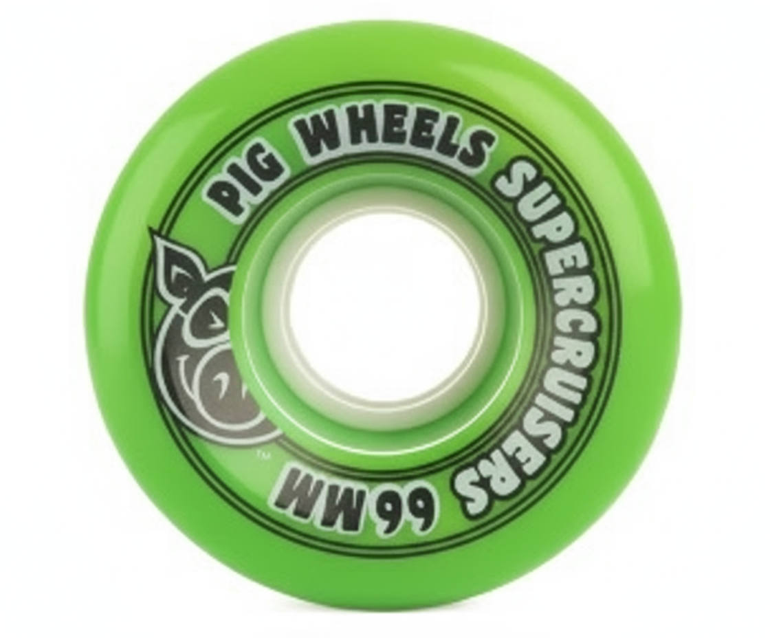 Pig Wheels 'Supercruisers' 85A Wheels 66mm - Green