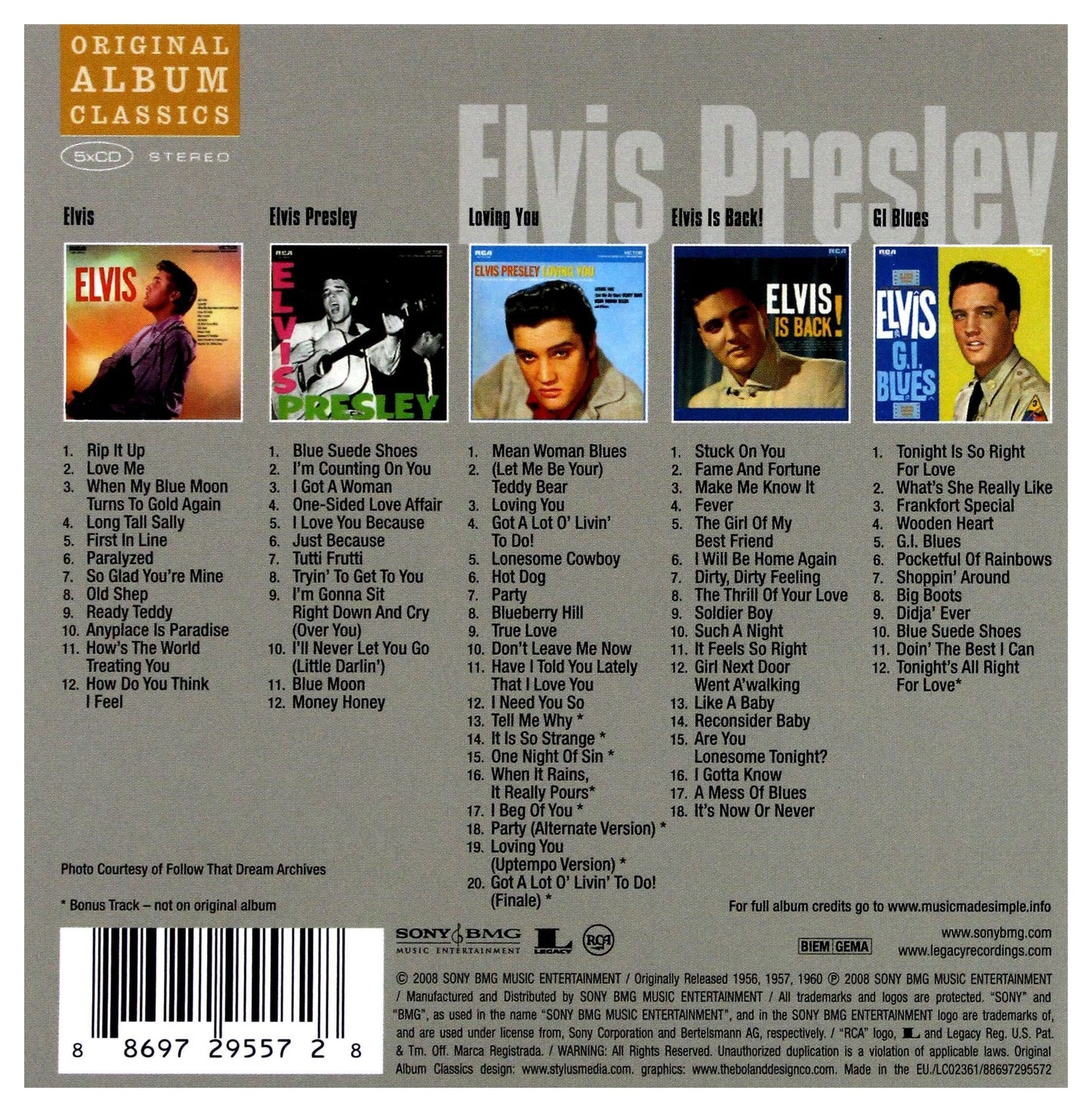 Elvis Presley / Original Album Classics - CD (Used)