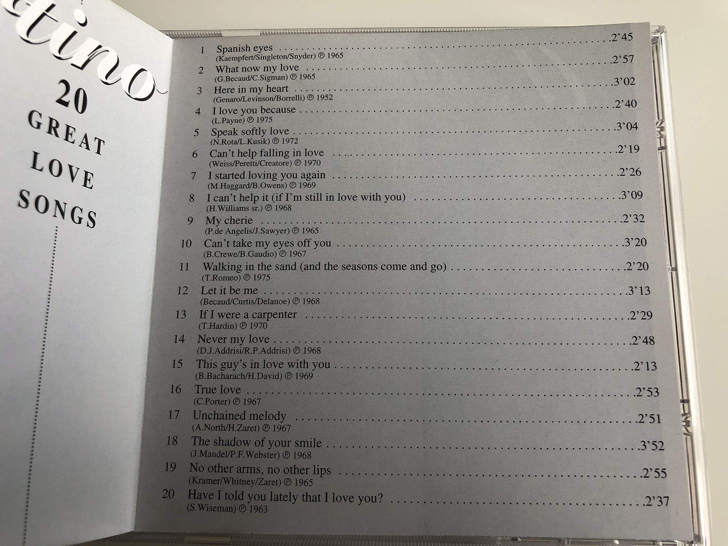 20 Great Love Songs