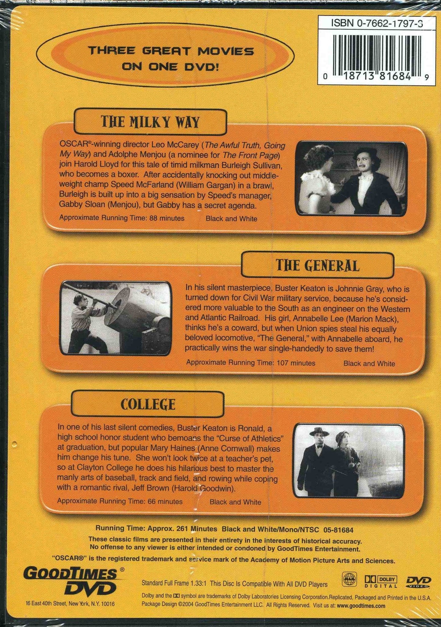 The Milky Way + The General + College - DVD