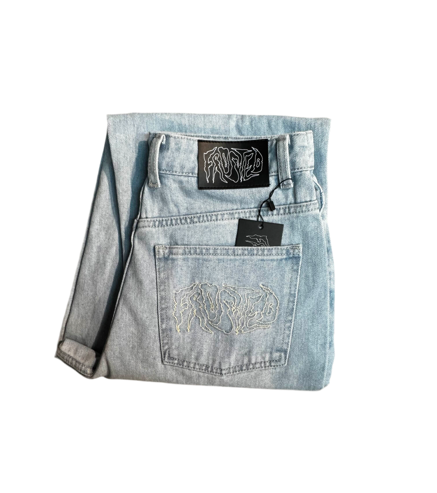 Frosted Skateboards 'Wavy Classic' Baggy Jeans - Light Blue