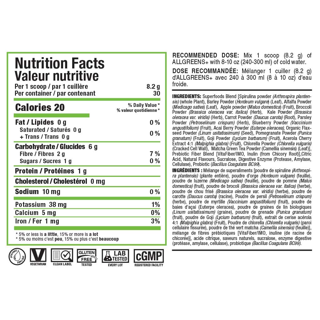 Allmax ALLGREENS+, 30 Servings