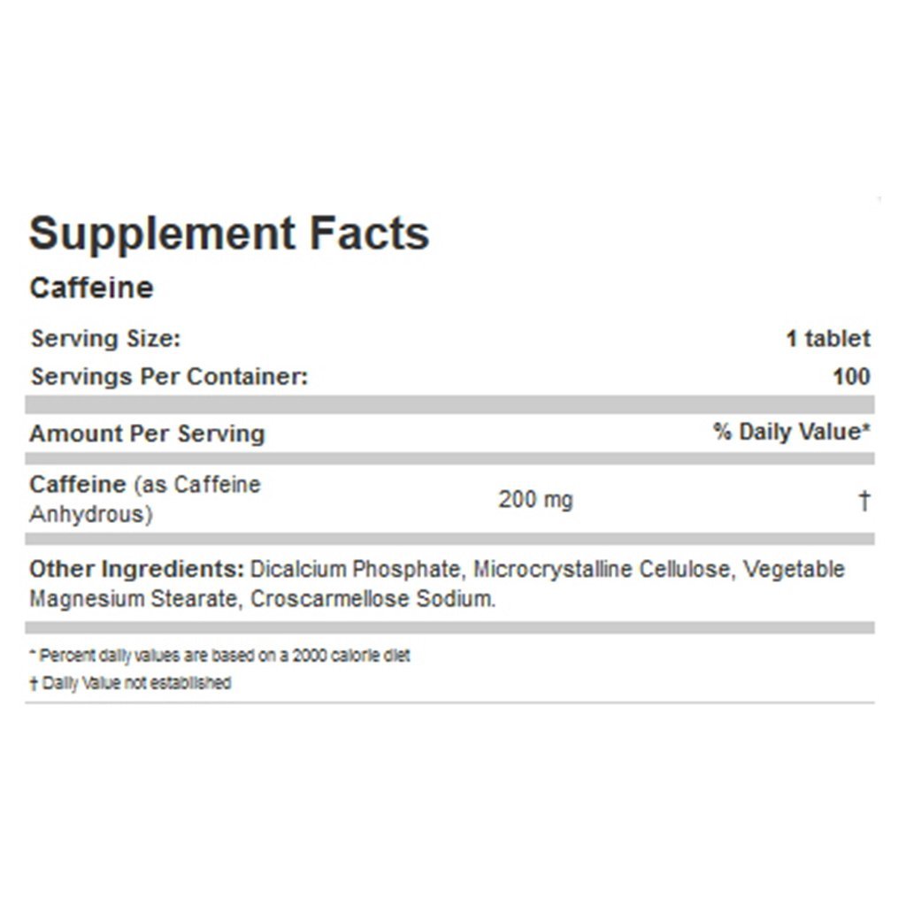 Allmax CAFFEINE (200mg), 100 Tabs