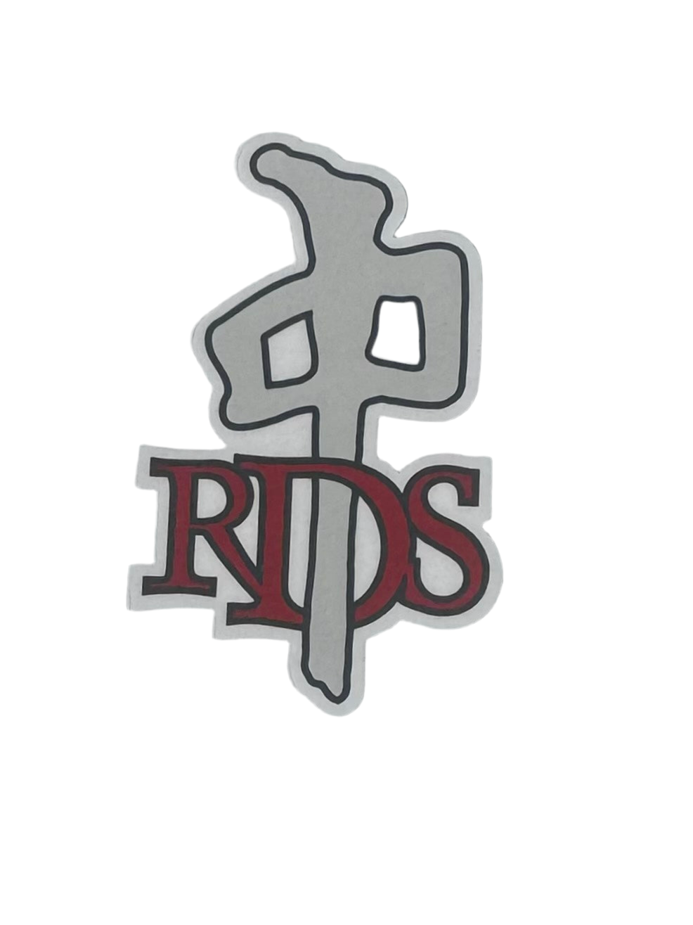 Red Dragon 'OG Logo' Sticker - Grey/Red