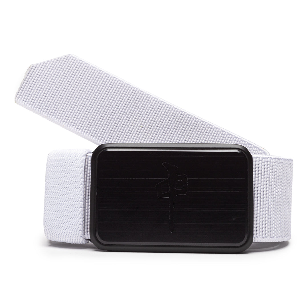 Red Dragon 'Elastic' Belt - White