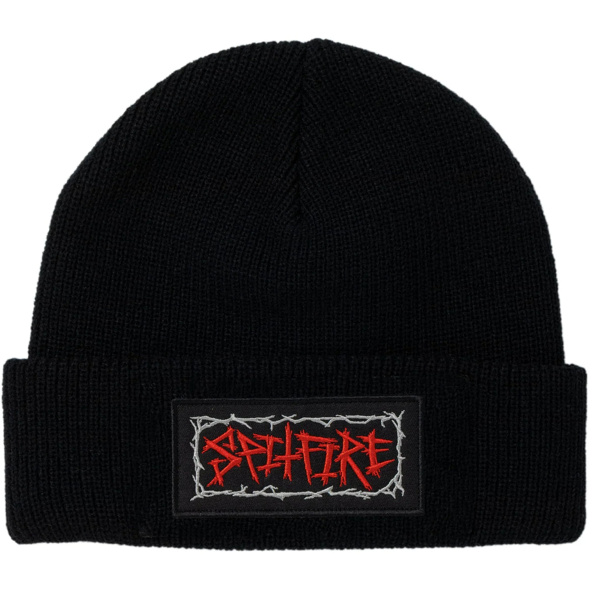 Spitfire 'Gas Mask Script Patch' Cuff Beanie - Black