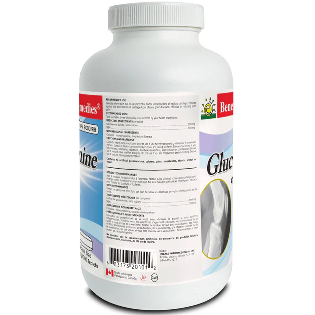 Benemax Remedies GLUCOSAMINE & MSM, 300 Tablets