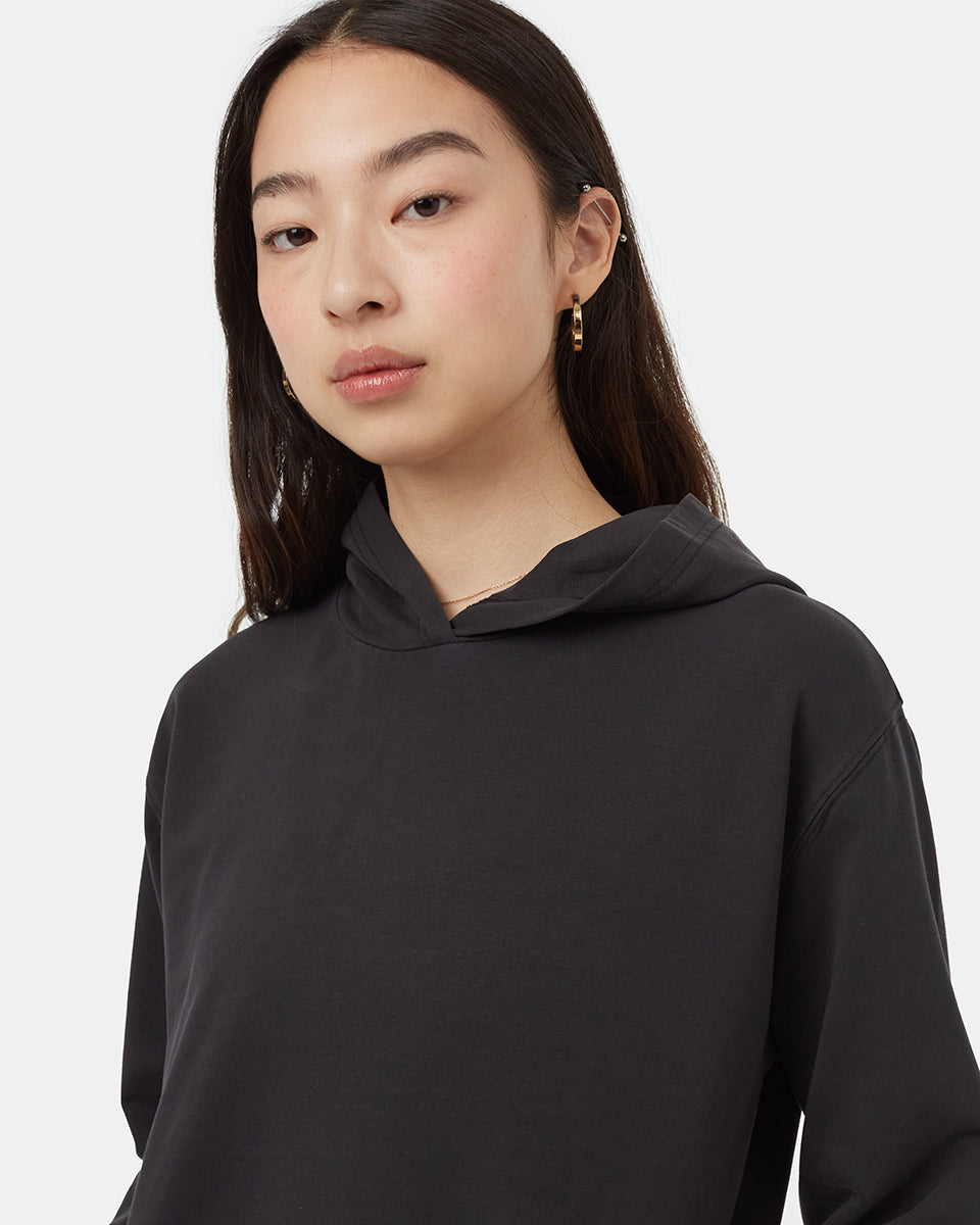 French Terry Cropped Hoodie