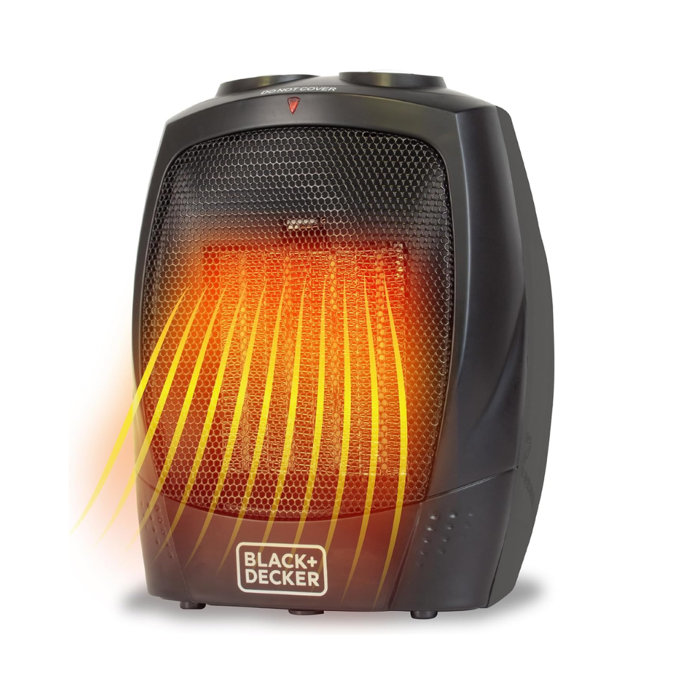 BLACK+DECKER Chauffage d'appoint portable 1500 W avec poignée de transport