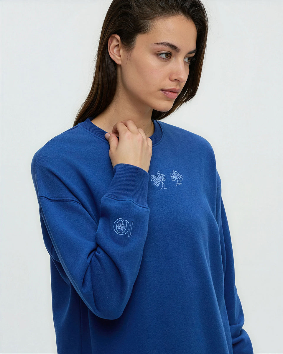 Haiti Embroidery Relaxed Crew