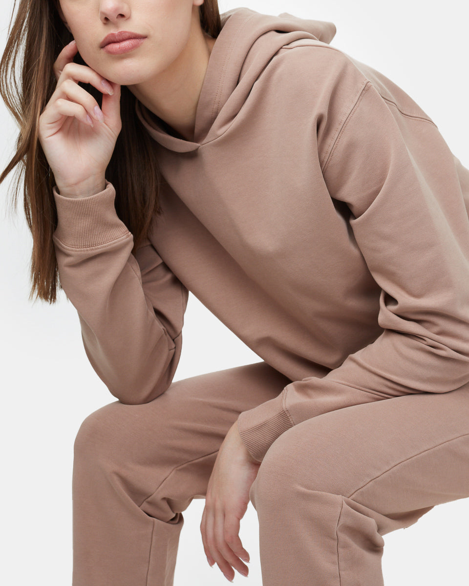 French Terry Cropped Hoodie