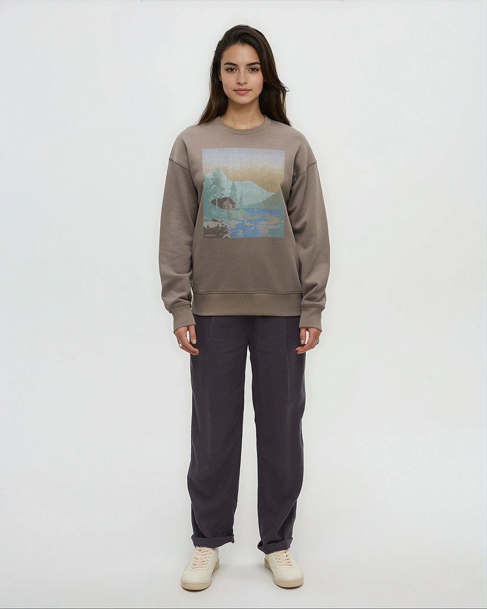 Washed Lakeshore Relaxed Crew