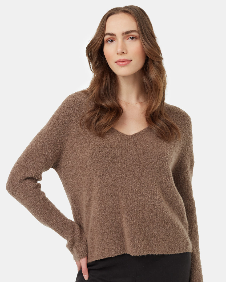 Highline Fuzzy V-Neck Sweater
