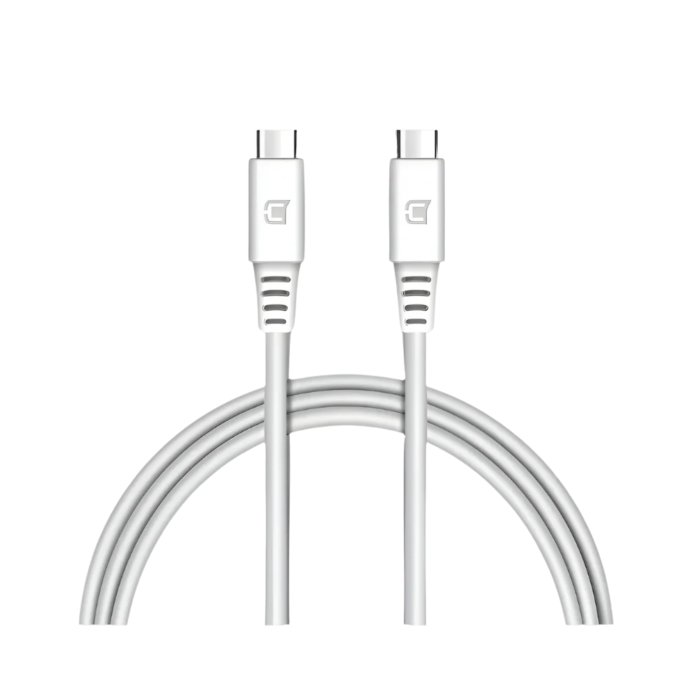 Câble Rockstone USB-C vers USB-C 100 W 1 mètre - Blanc