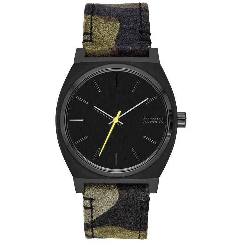 Nixon 'Time Teller' Watch - Black / Camo / Volt