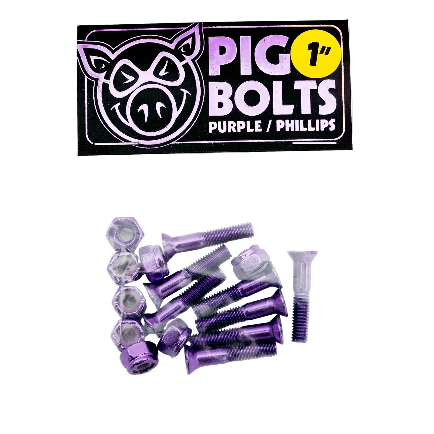 Pig Wheels Phillips Hardware - Anodized Purple (1")