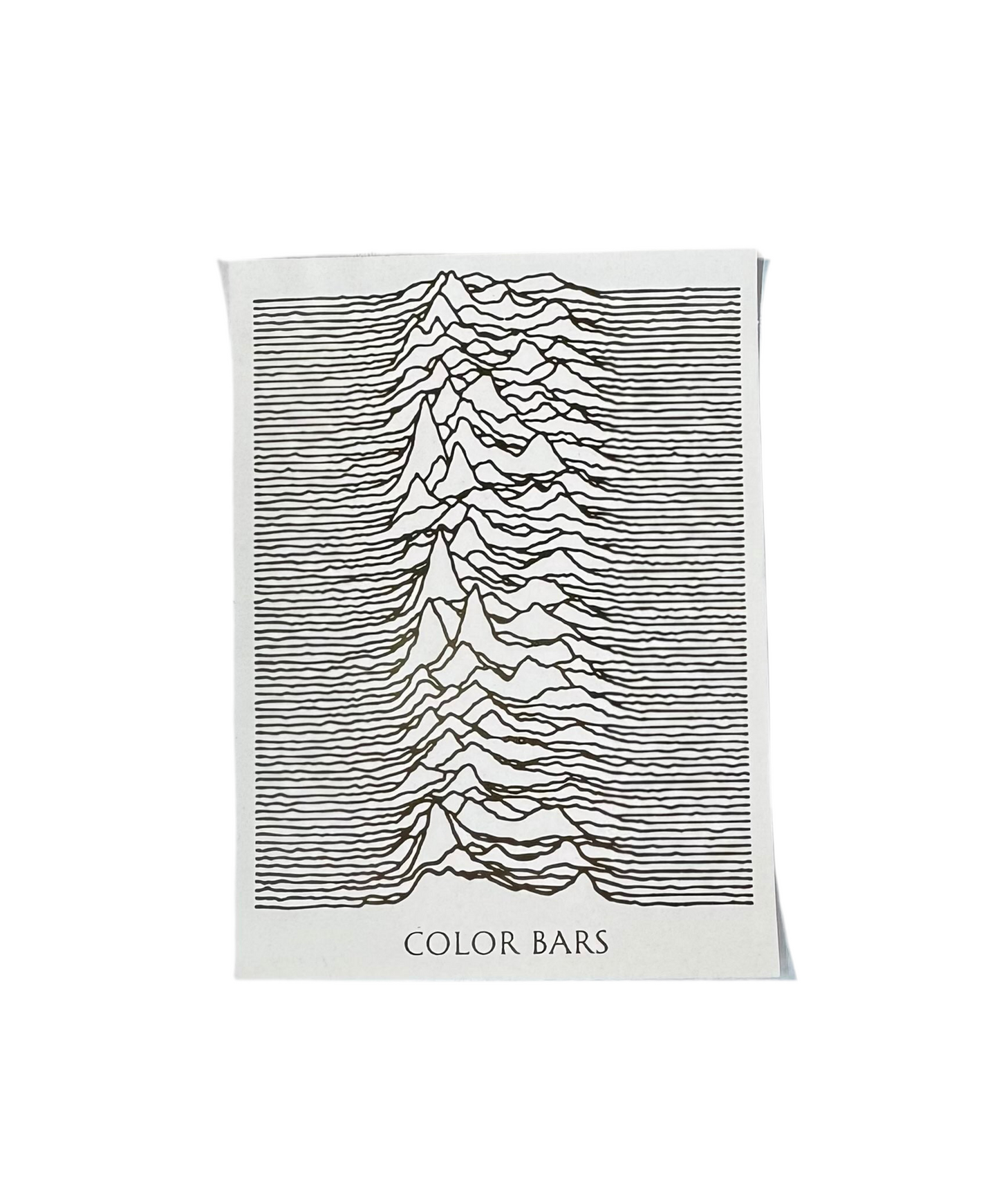 Color Bars 'Reflective Mountain' Sticker - White