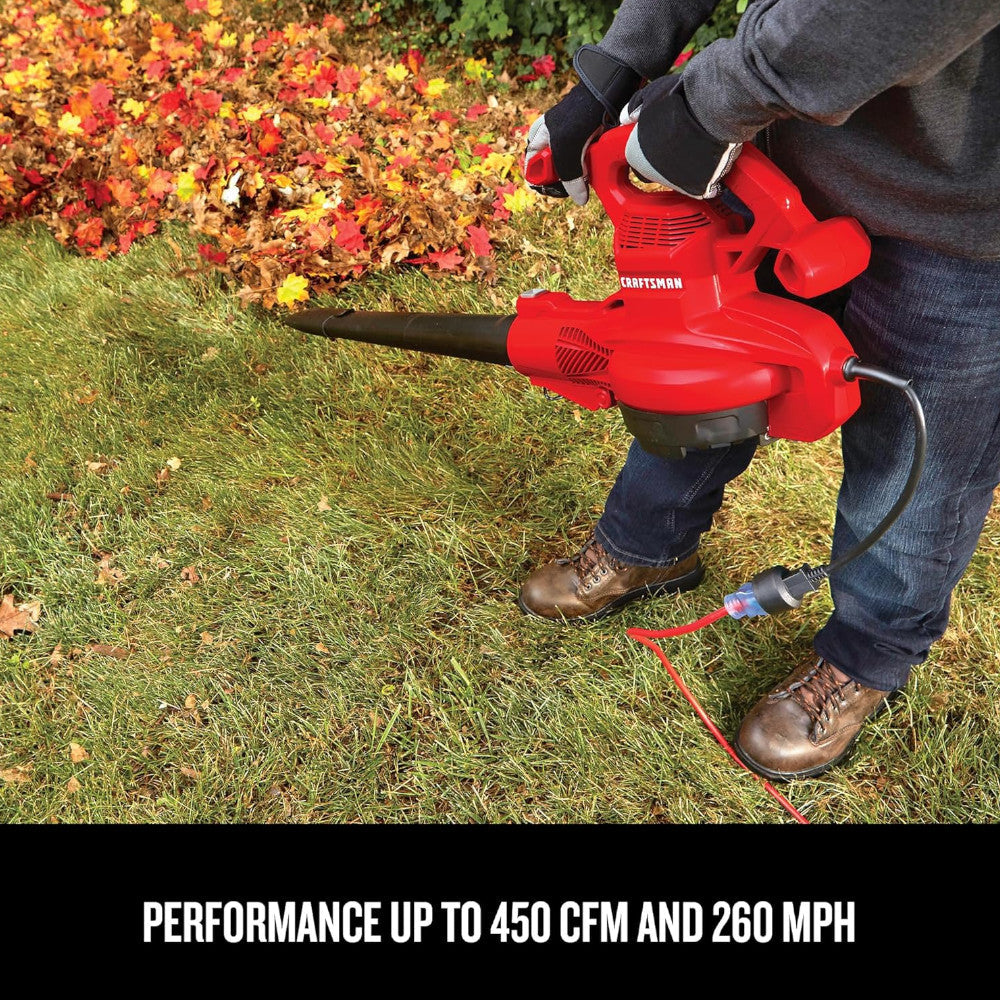 CRAFTSMAN CMEBL7000-CA Leaf Blower/Vacuum and Mulcher, 3 in 1 Wearable Yard Cleaner