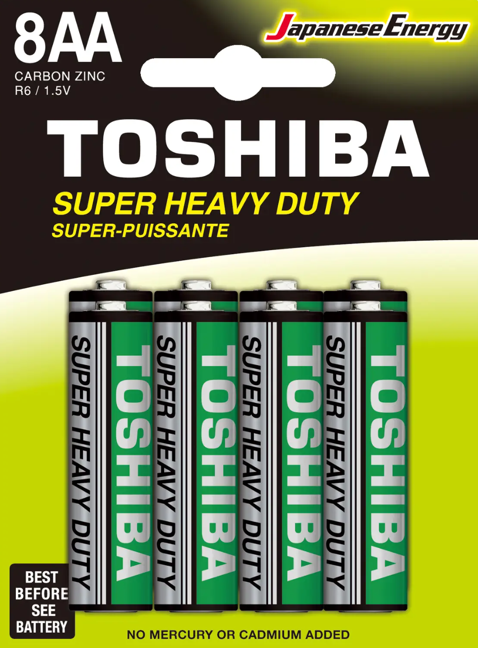 Piles alcalines Toshiba AA, pack de 8