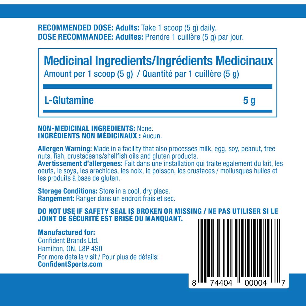 Confident Sports GLUTAMINE, 450g