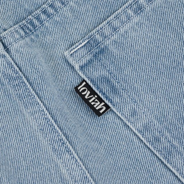 Loviah 'OG' Baggy 5 Pocket Denim Pants - White Blue Wash