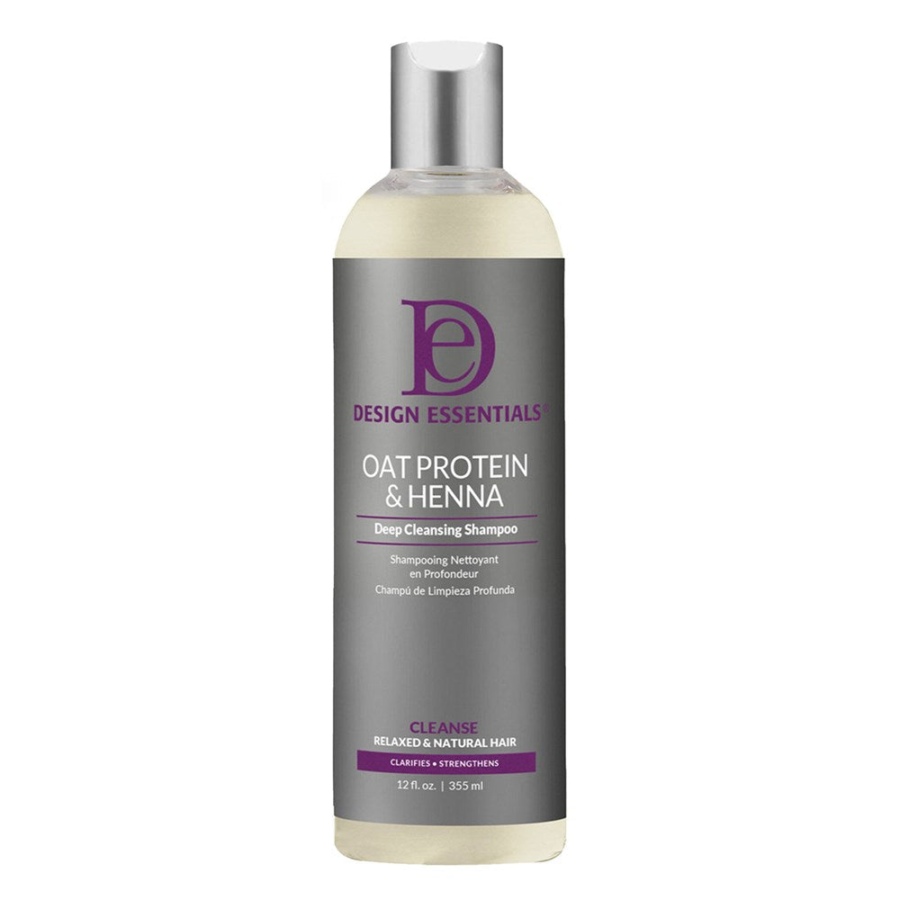 DESIGN ESSENTIALS OAT PROTEIN & HENNA DEEP CLEANSING SHAMPOO 12OZ