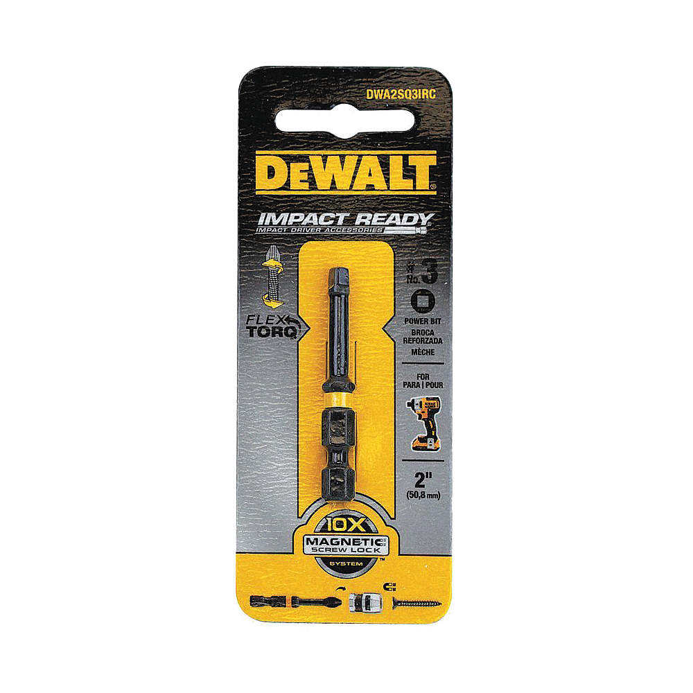 DEWALT Square Screwdriver Bit No. 3 x 2-Inch - DWA2SQ3IRC