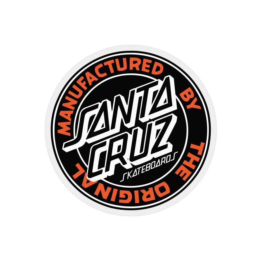 Santa Cruz 'MFG Dot' Sticker - Orange/Black