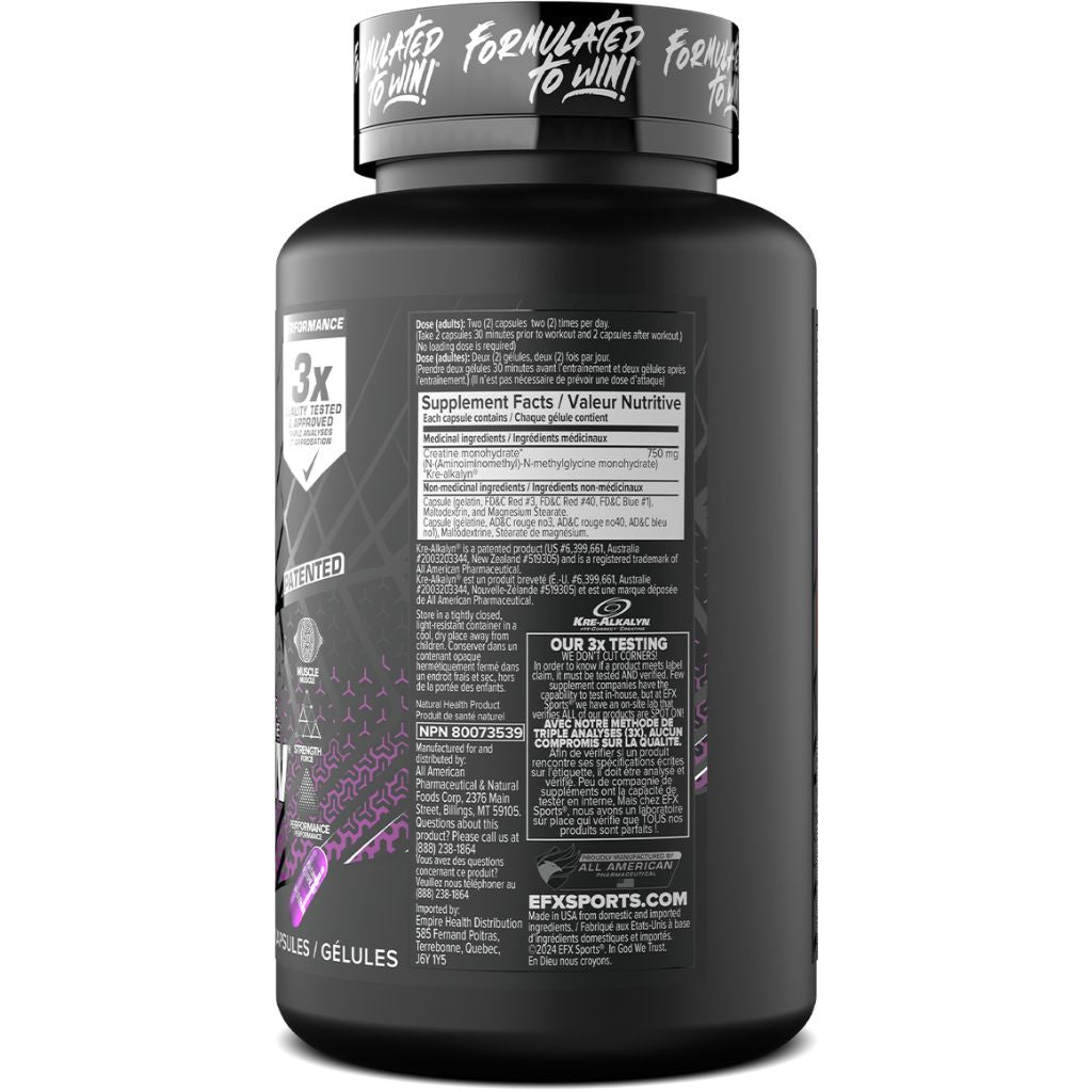 EFX Sports KRE-ALKALYN 750mg, 120 Caps