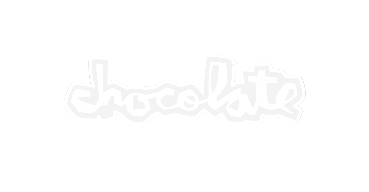 Chocolate 'Big Logo' Sticker - White